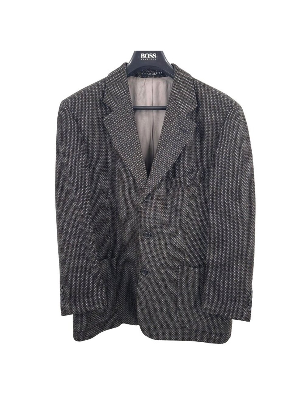 HUGO BOSS MEN'S ITALIAN MADE BLACK BLUE OLIVE BEIGE TWEED SPORT COAT BLAZER JKT